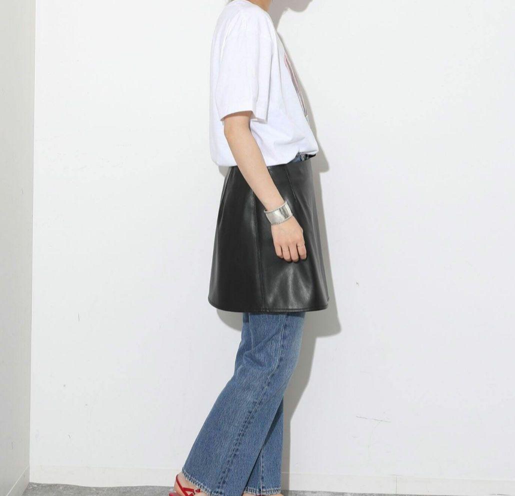 IENA フェイクレザーミニスカート