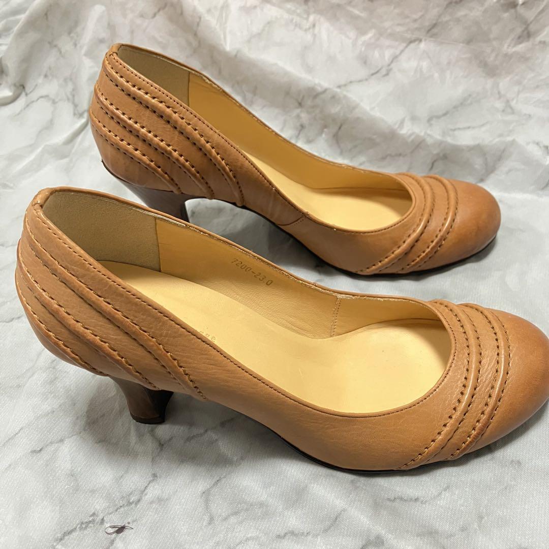新品　atelier brugge アトリエブルージュ ステッチラウンドパンプス