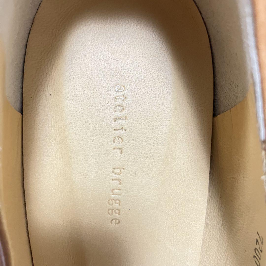 新品　atelier brugge アトリエブルージュ ステッチラウンドパンプス