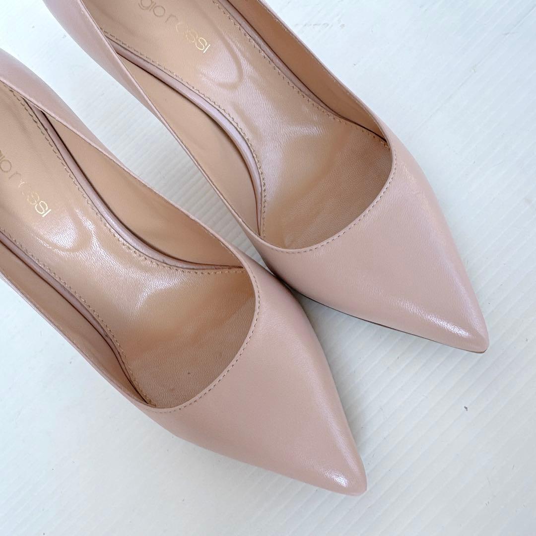 セルジオロッシ ポインテッドトゥ ハイヒール パンプス 定番 極美品 レザー36 セルジオロッシ ポインテッドトゥ ハイヒール パンプス 定番 極美品 レザー36