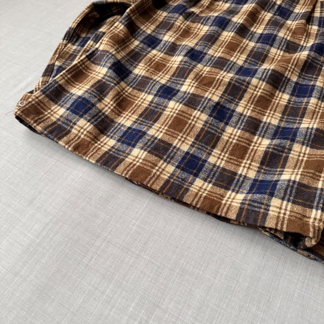 70s ウールチェックシャツ