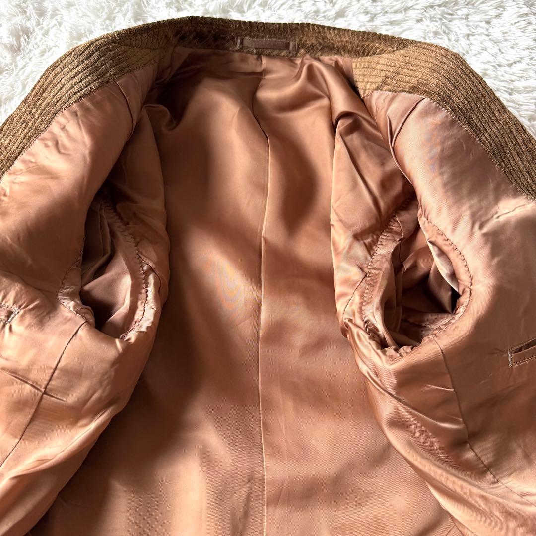 Sun Milano テーラードジャケット　絹　シルク100％　コーデュロイ　L