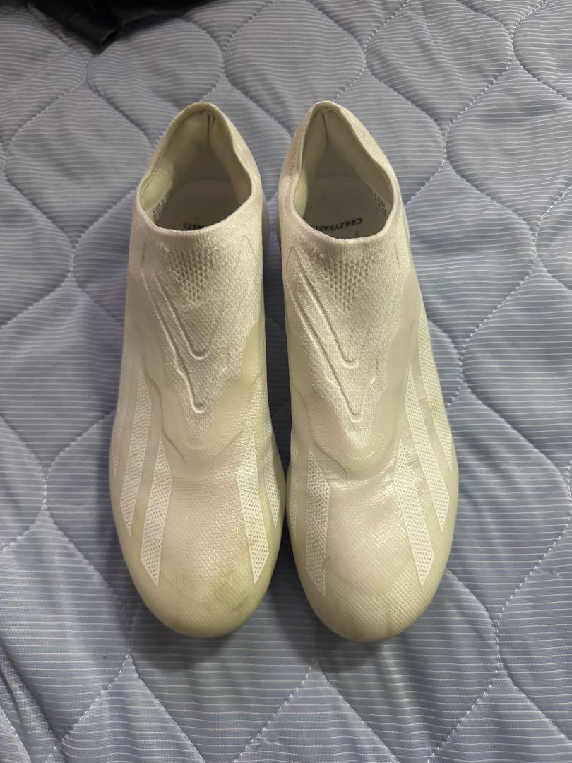 adidas スピードポータル＋　FG 26cm 紐なし　カーボン　白
