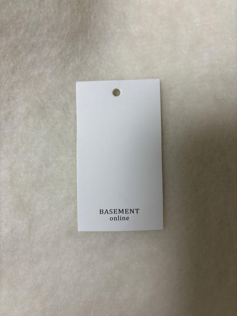 basement online Vネックモヘアシャギージャケット　ノーカラー