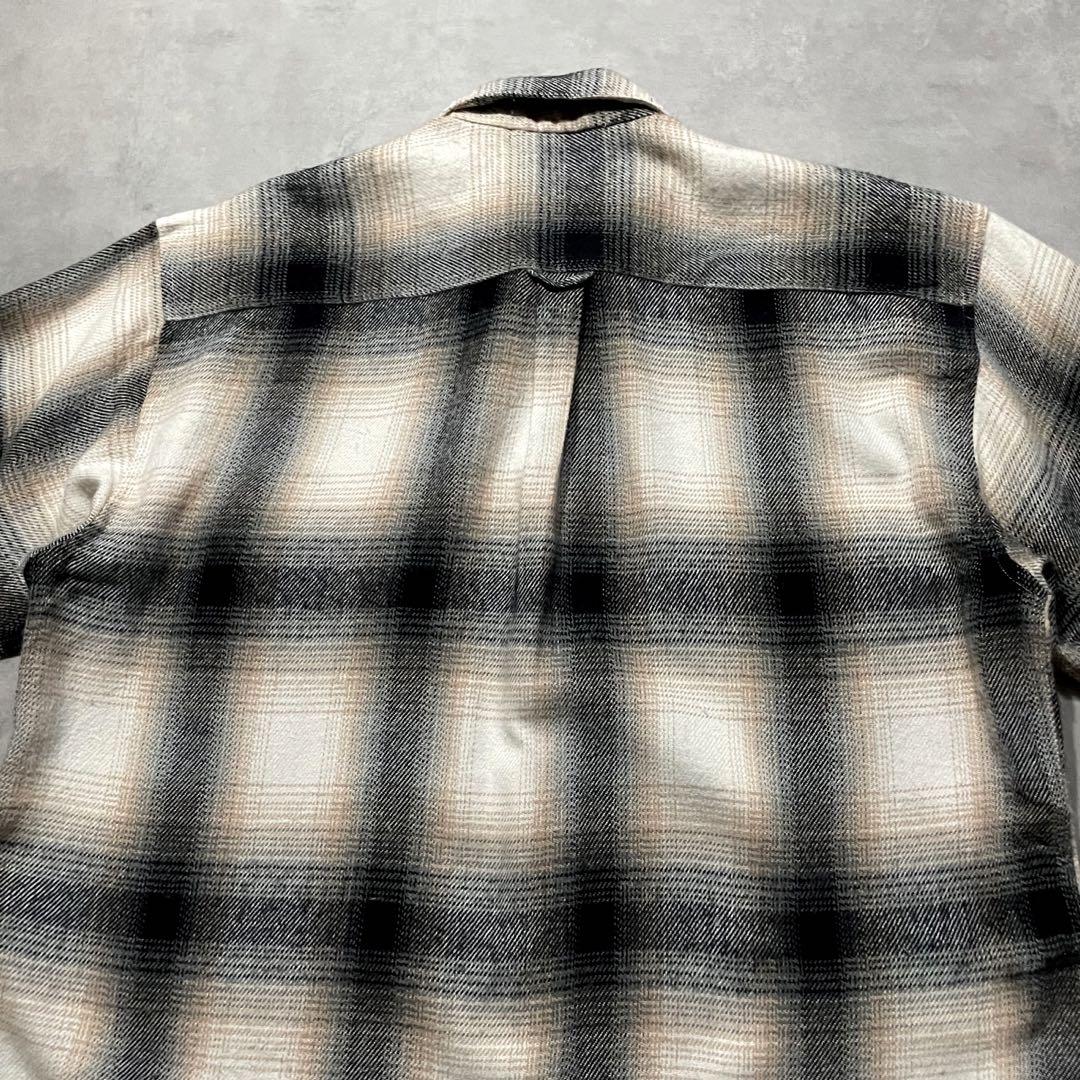 トップス unknown 80-90s ombre shadow check shirt