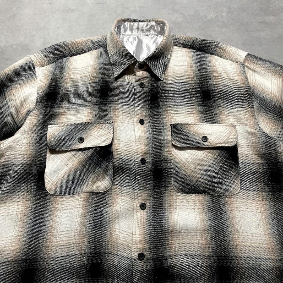 トップス unknown 80-90s ombre shadow check shirt