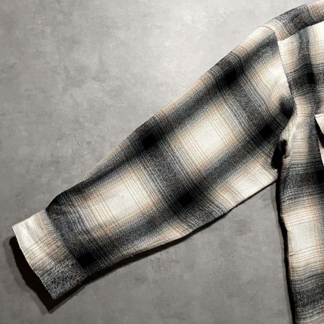 トップス unknown 80-90s ombre shadow check shirt