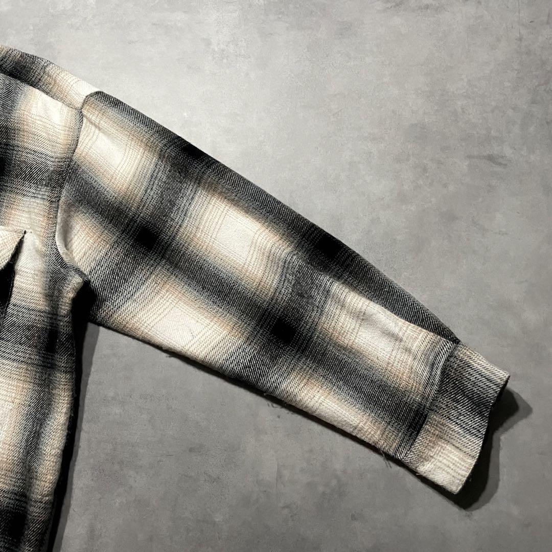 トップス unknown 80-90s ombre shadow check shirt