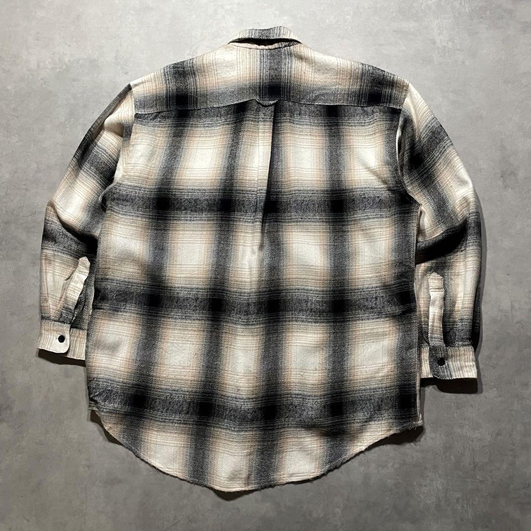 トップス unknown 80-90s ombre shadow check shirt