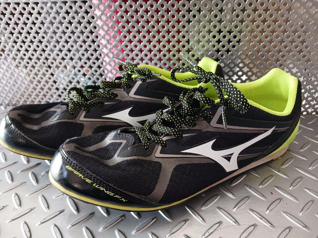 MizunoBraveWingFX スパイクシューズ ブラックライム25,5cm
