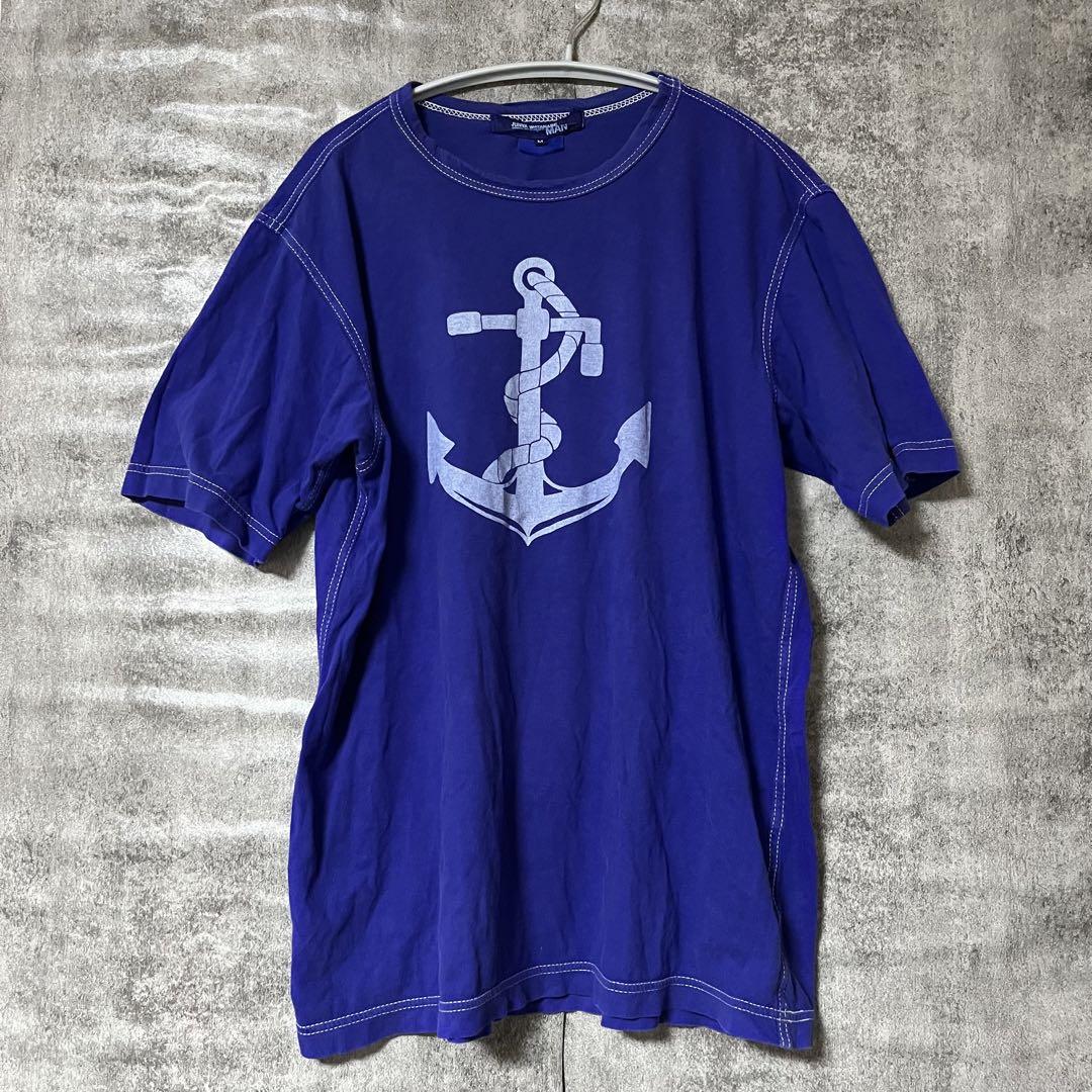 JUNYA WATANABE MAN コムデギャルソン アンカー柄Tシャツ M