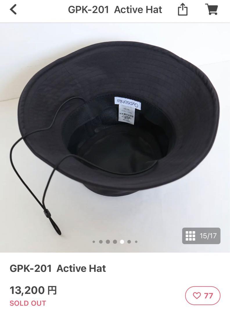 新品未使用gypsohilaジプソフィア アクティブハットブラック レディース