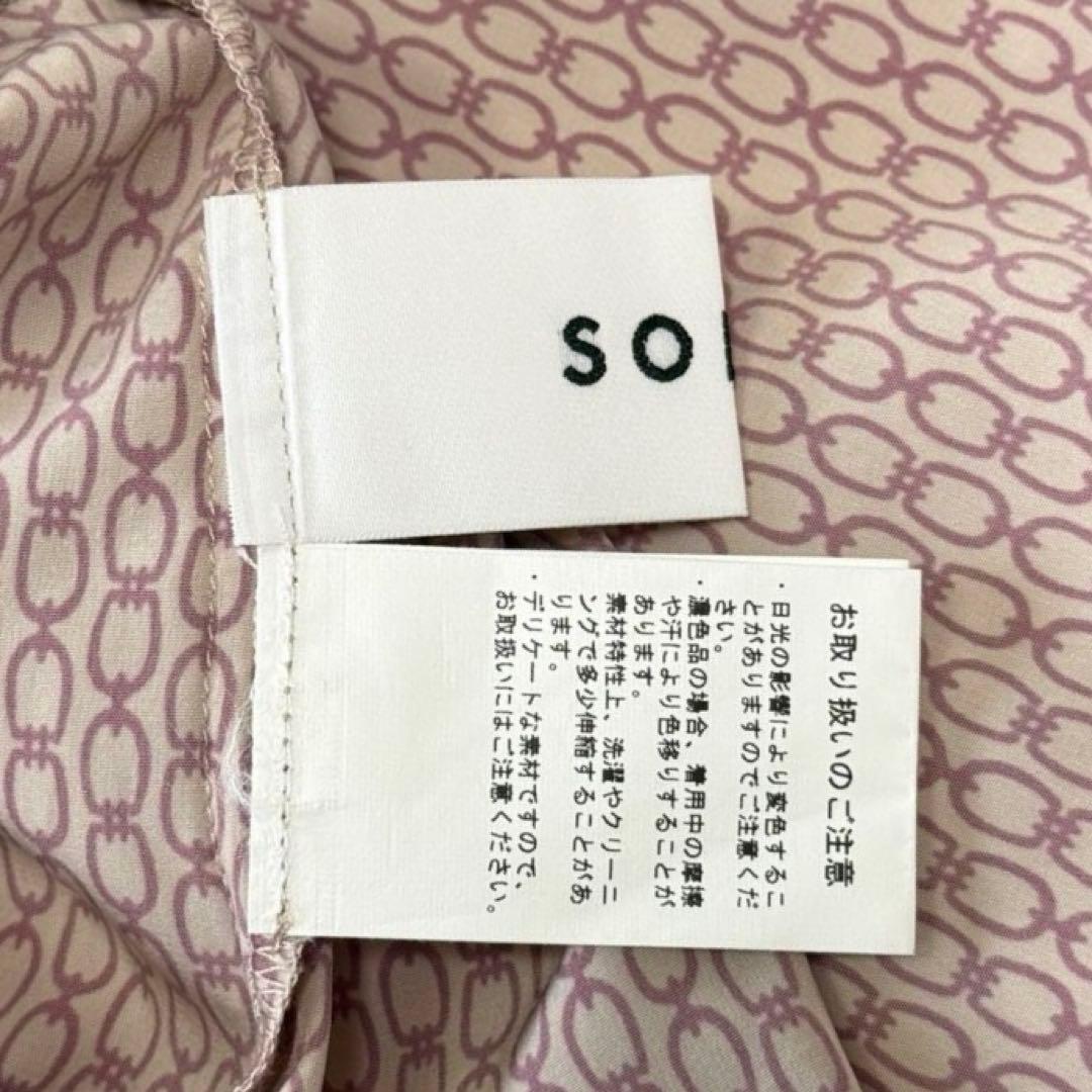 SOEJU ソージュ チェーン柄ボウタイブラウス M ピンク 総柄 リボン SOEJU ソージュ チェーン柄ボウタイブラウス M ピンク 総柄 リボン