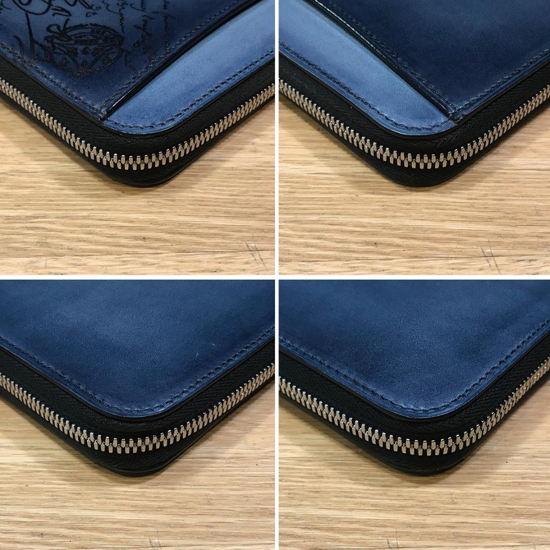新品未使用 ベルルッティ 現行 カリグラフィ イタウバ ネオ 長財布 ネイビー