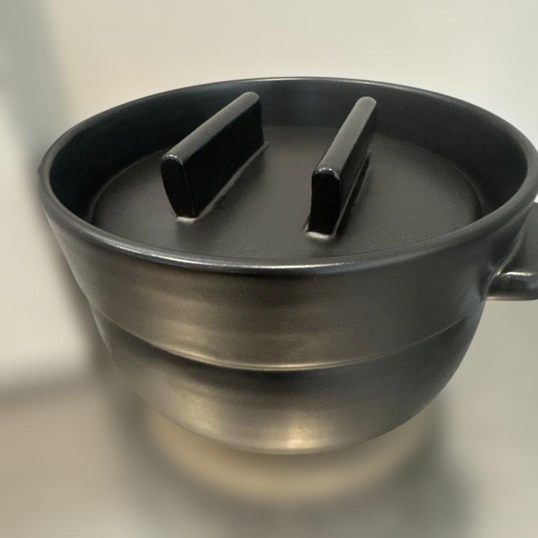 【新品未使用】かもしか道具店　ご飯の鍋　黒　ブラック