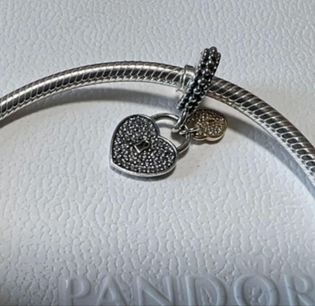 パンドラチャーム付きブレスレット PANDORA パンドラ SILVER925 7点 チャーム付き ブレスレット