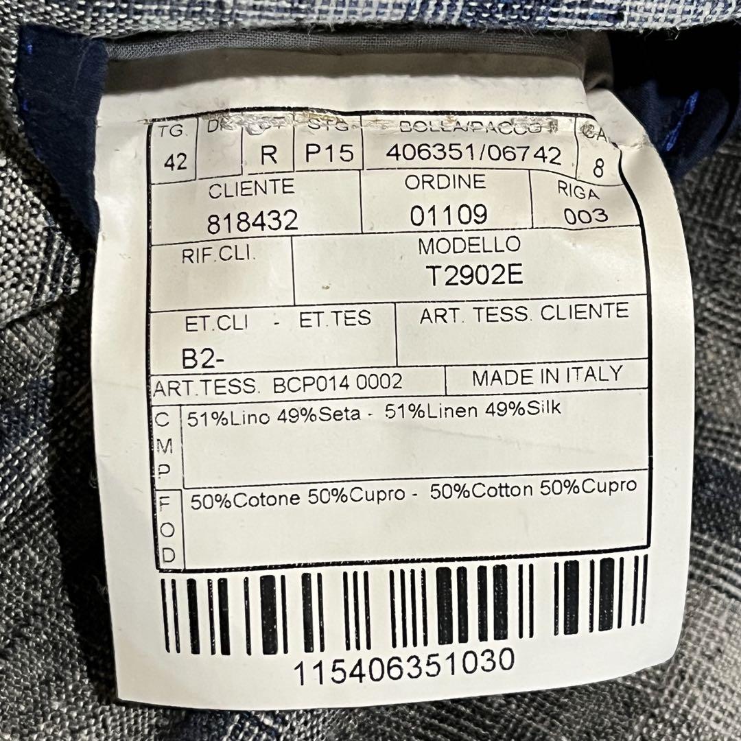【美品】BOGLIOLI テーラードジャケット DOVER リネン シルク　42