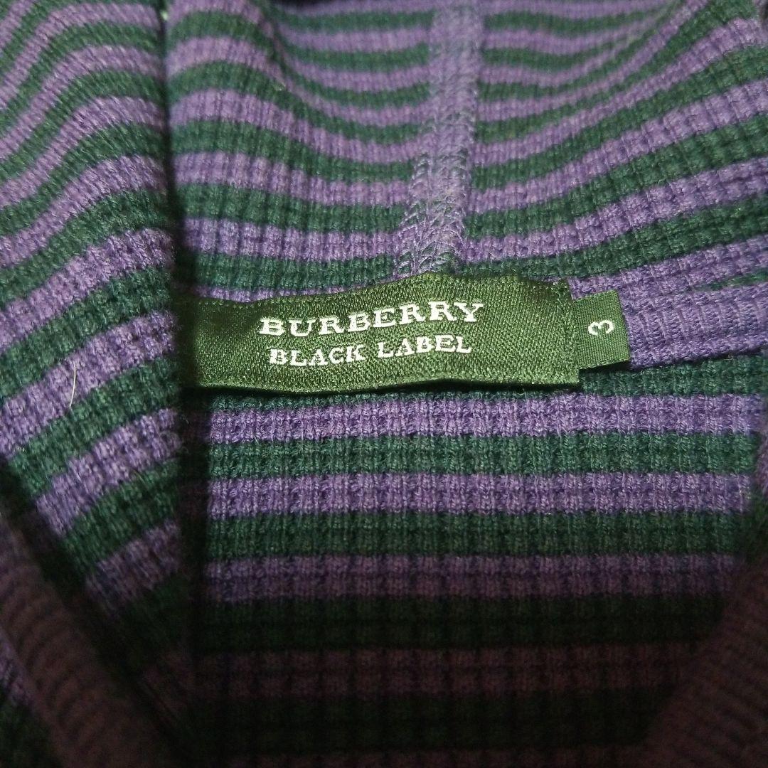 BURBERRY　BLACK LABEL フード付きパーカー 紫 サイズ3