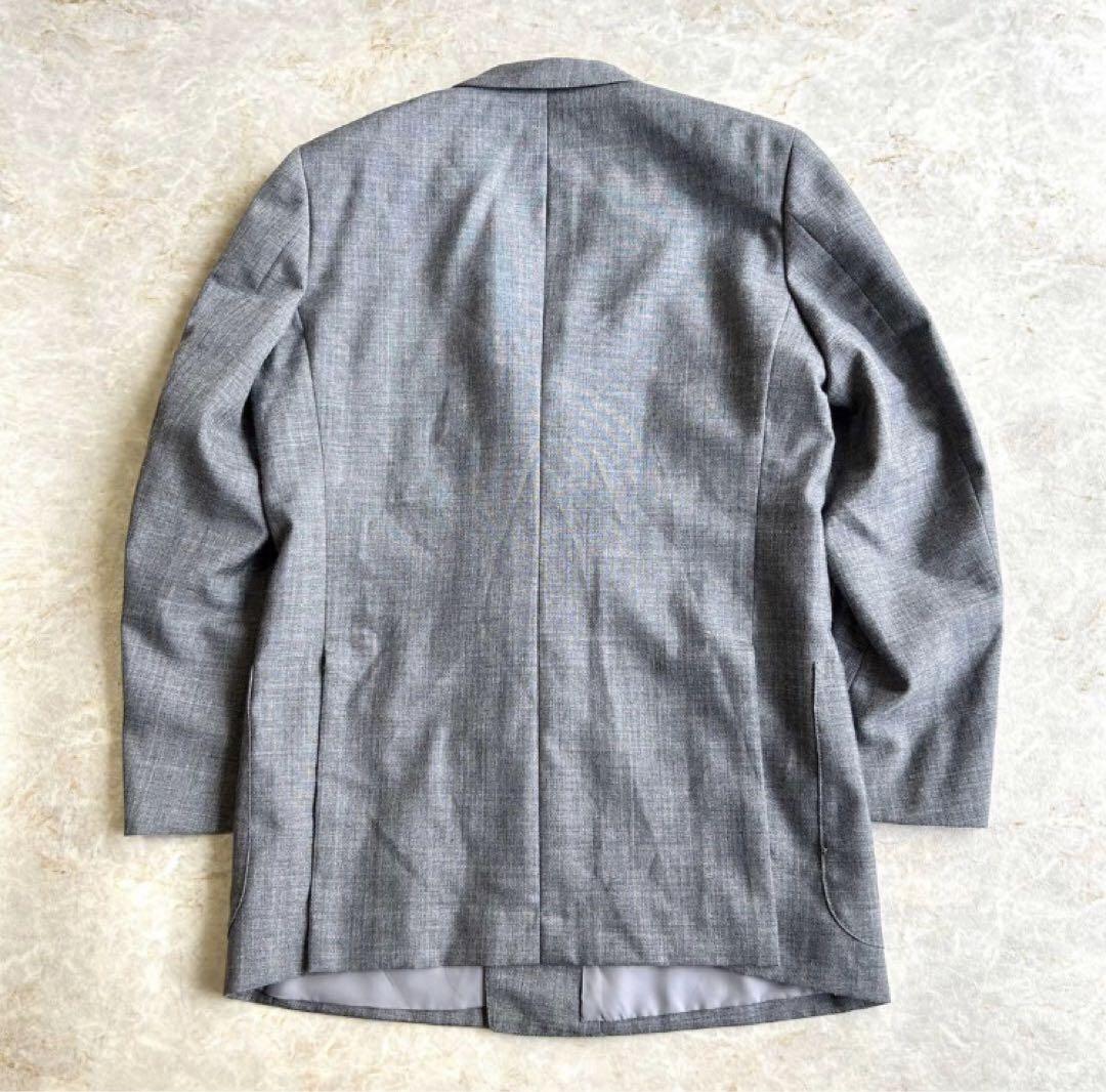 90s シルバーグレー カラー ヴィンテージ ダブル ウール セットアップスーツ