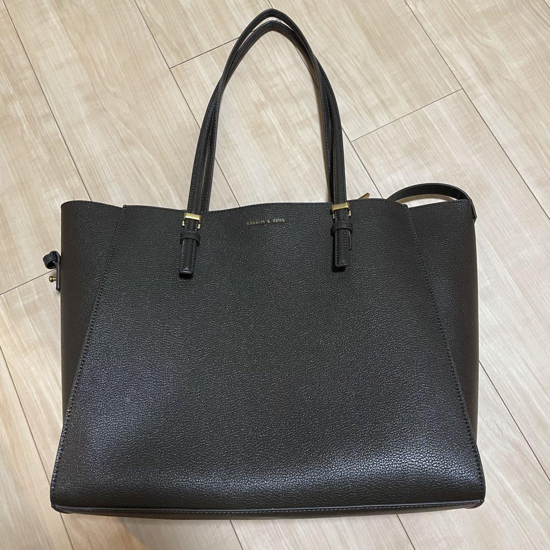 CHARLES & KEITH クラシックダブルハンドル トートバッグ 【再