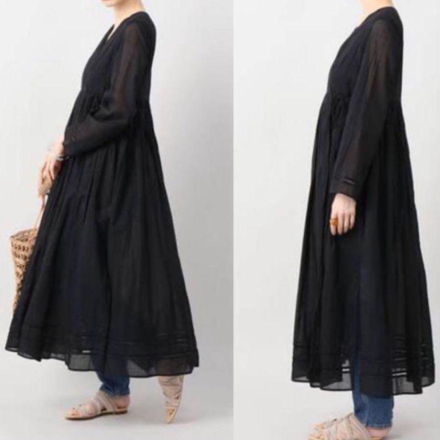 ne Quittez pas カシュクール2wayロングカーディガン 黒 - メルカリ