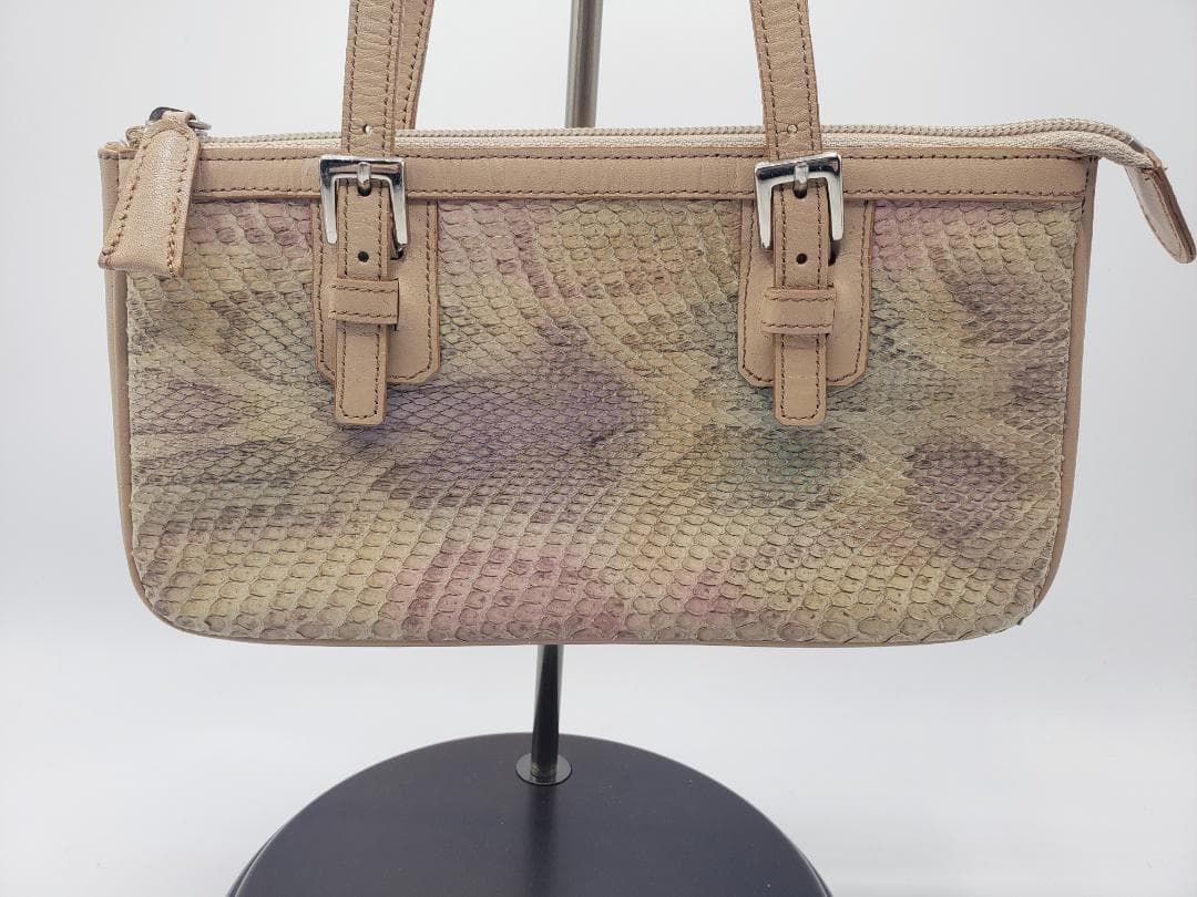 GiamiRicci JRA認定 日本製 ダイヤモンドパイソン本革 ハンドバッグ GiamiRicci JRA認定 日本製 ダイヤモンドパイソン本革 ハンドバッグ