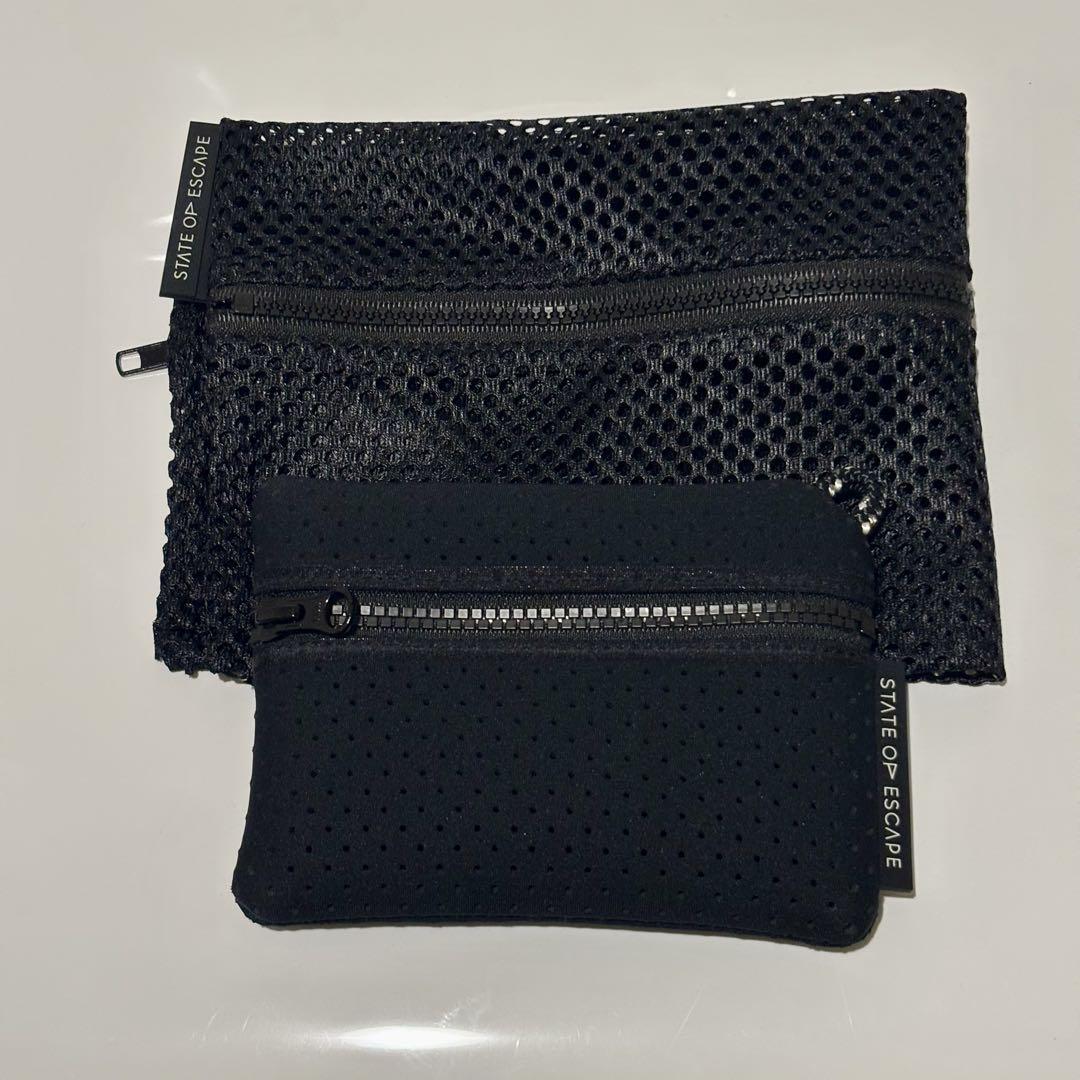 ⭐︎美品⭐︎ステイトオブエスケープ　ブラック　トートバッグ 極美品】ステイトオブエスケープ トートバッグ ポーチ付き 黒 A4