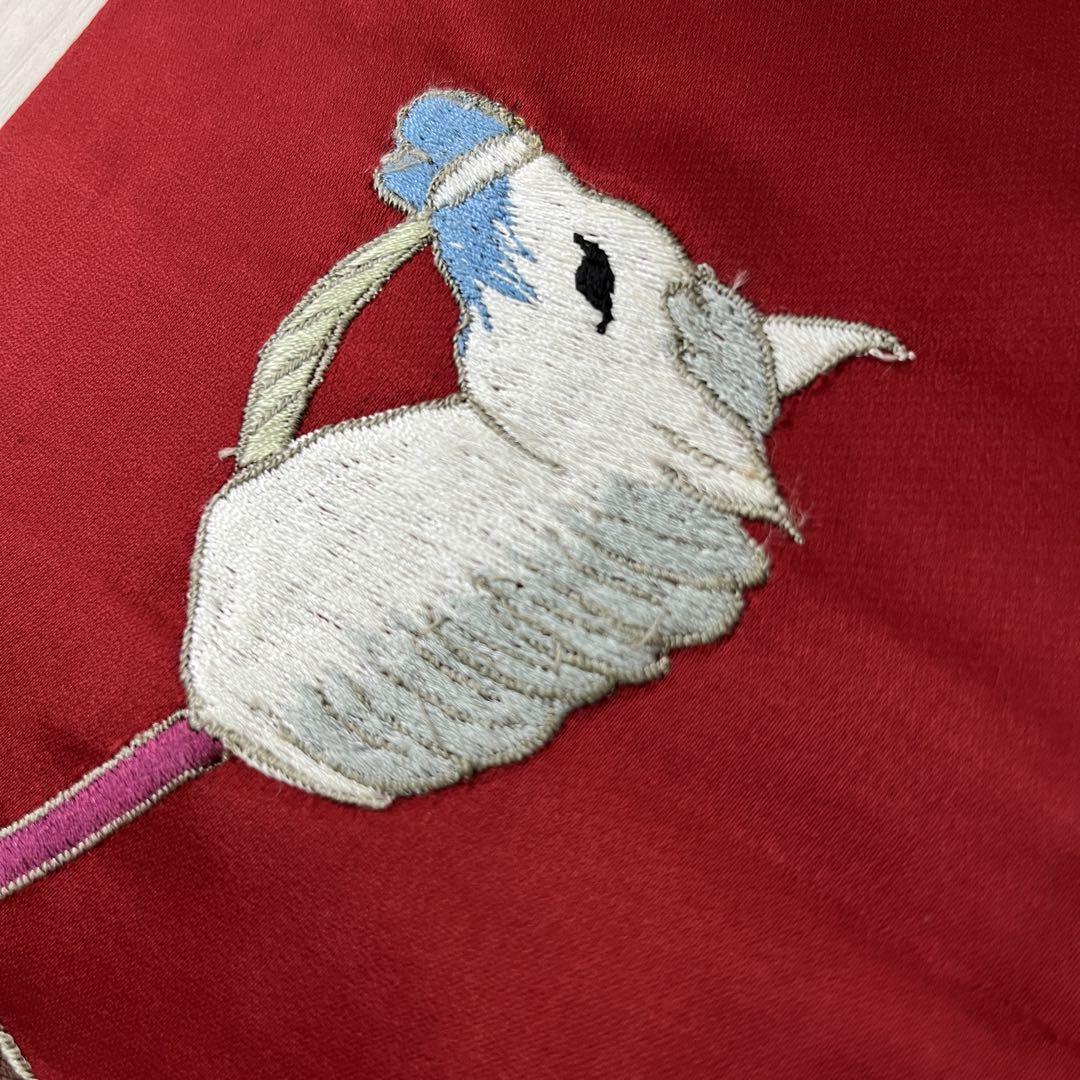 名古屋帯 アンティーク 唐子 刺繍 九寸 着物 着付け 和装 i-750