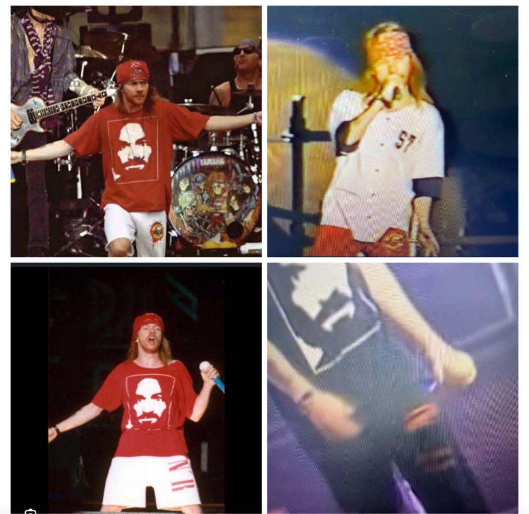 axl rose 着用 vtg guns n roses ショーツ tシャツ - メルカリ
