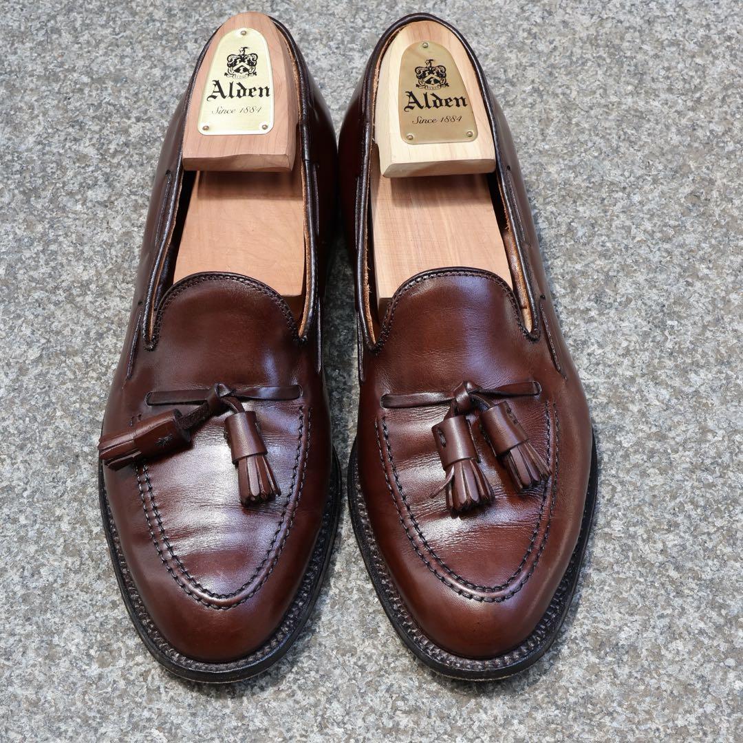 Alden 561 ダークブラウン タッセルローファー　7HD