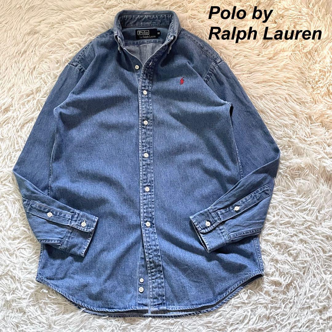 Polo by Ralph Lauren 90s BDボタンダウンデニムシャツシャツ/ブラウス(七分/長袖)