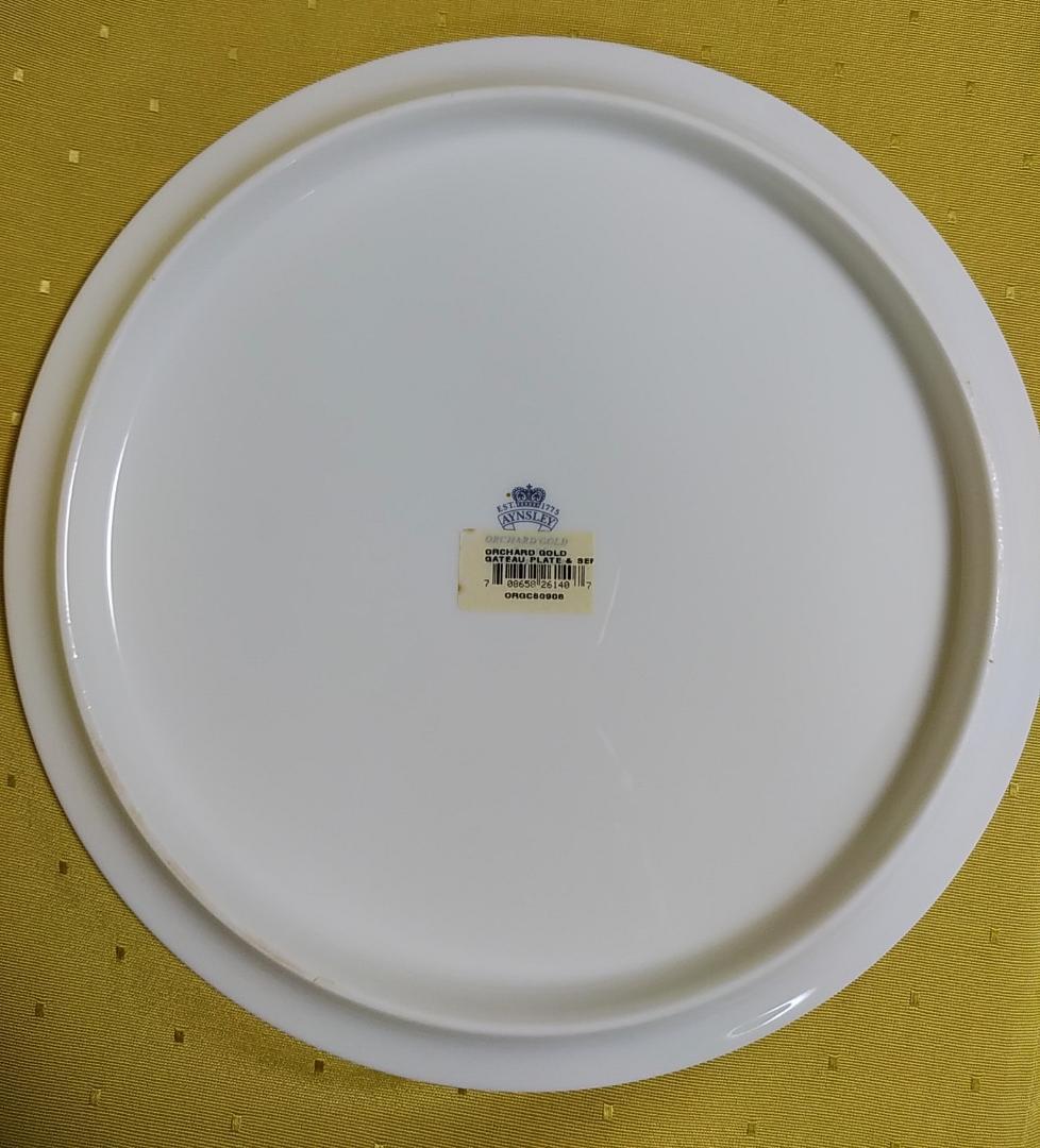 【最新入荷】 エインズレイ プレート＆ケーキサーバー オーチャードゴールド 食器