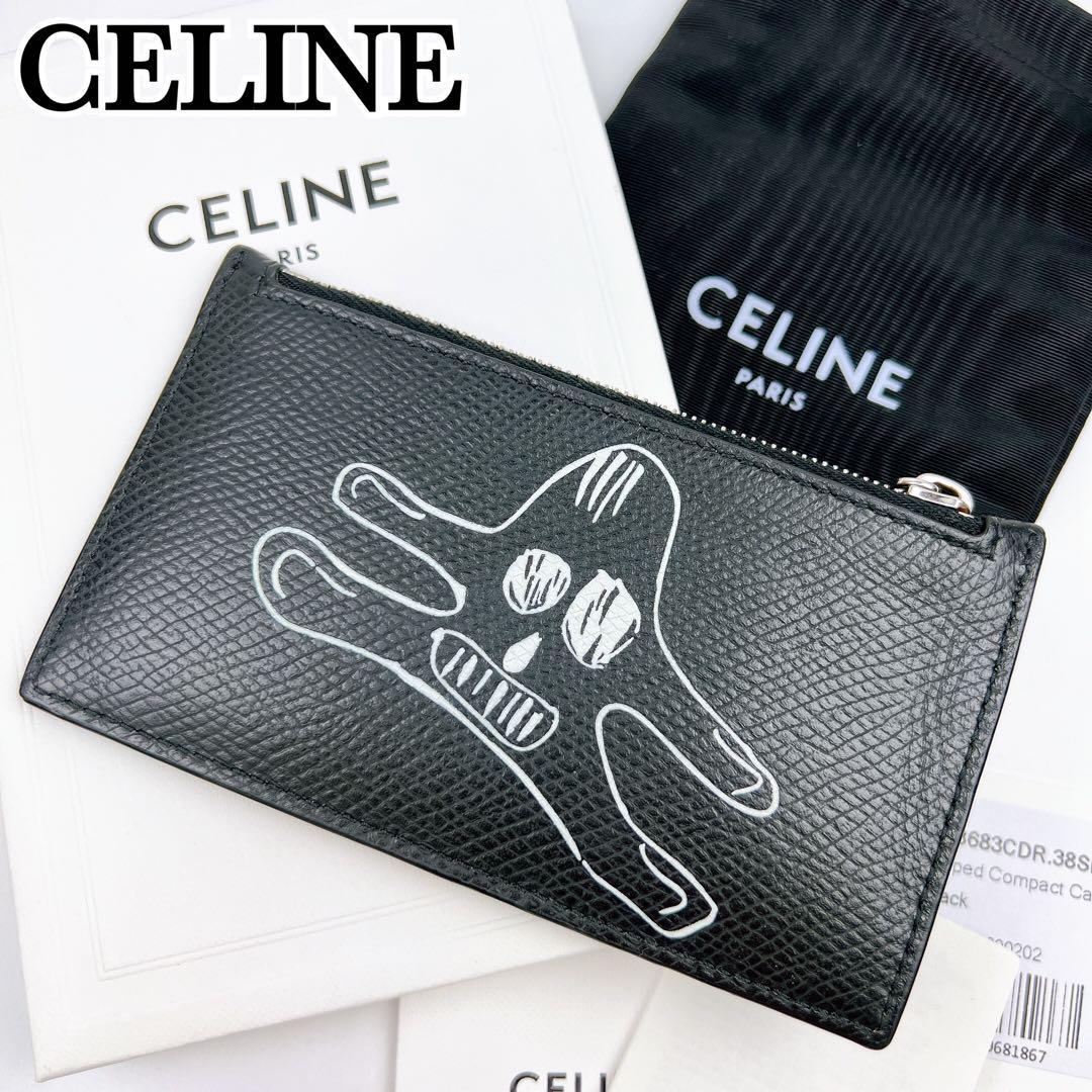 美品 CELINE セリーヌ カードケース コインケース ブラック 黒色 美品 CELINE セリーヌ カードケース コインケース ブラック 黒色