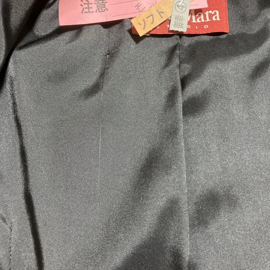 MaxMara STUDIOノーカラージャケット 黒 ツイード - メルカリ