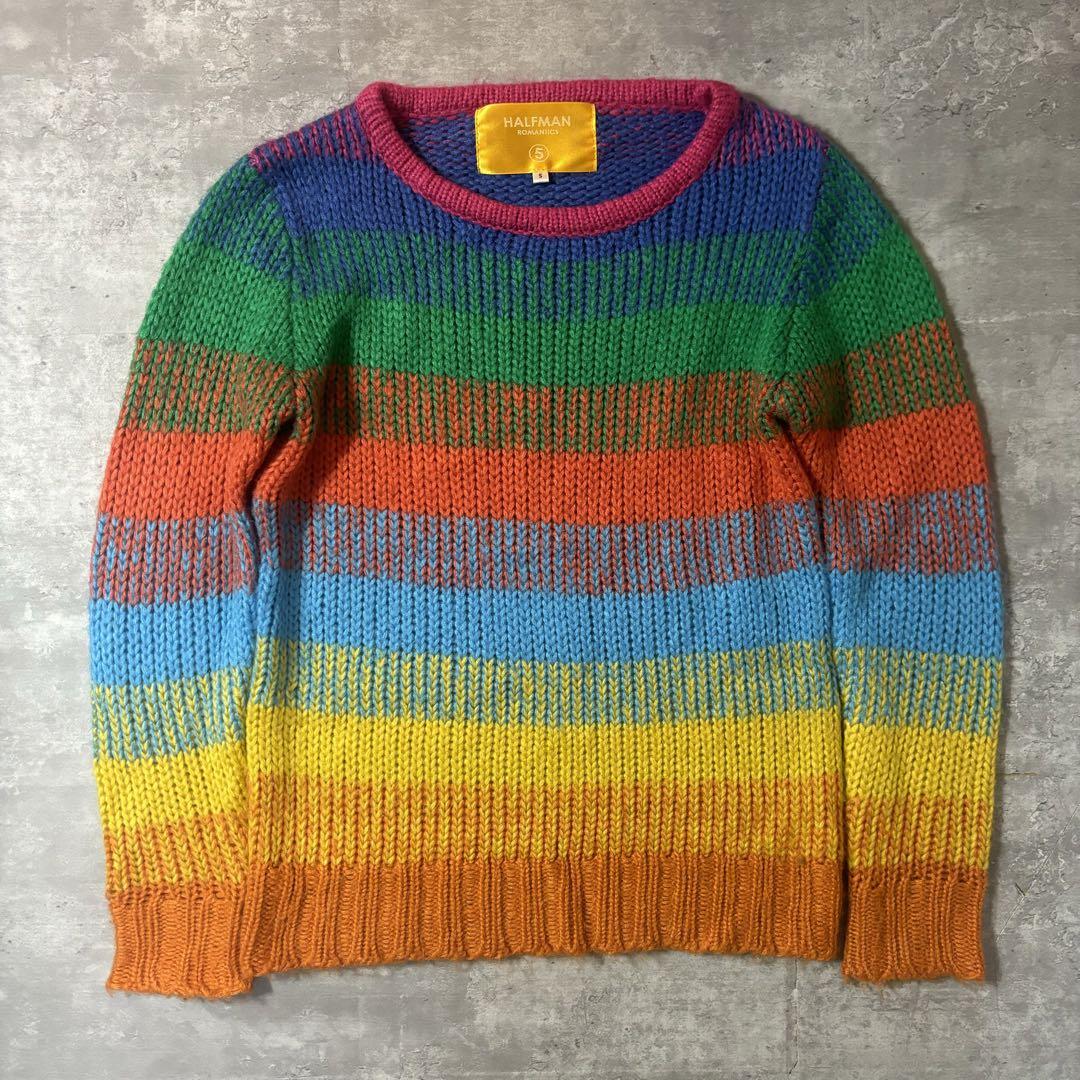 Vintage グラデーション デザイン ニット 古着