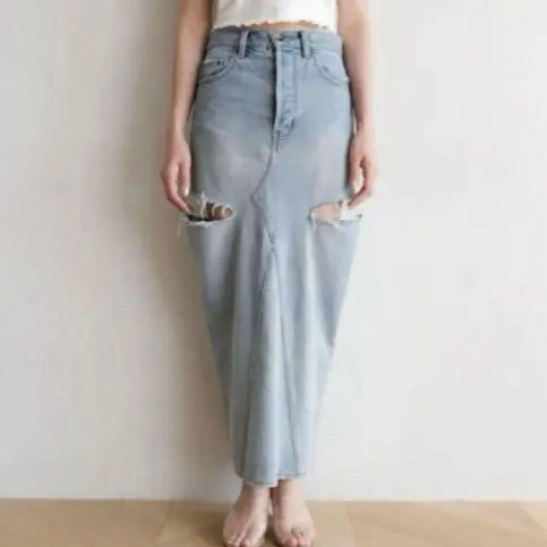 SeaRoomlynn サイドカットdenimロングスカート - メルカリ