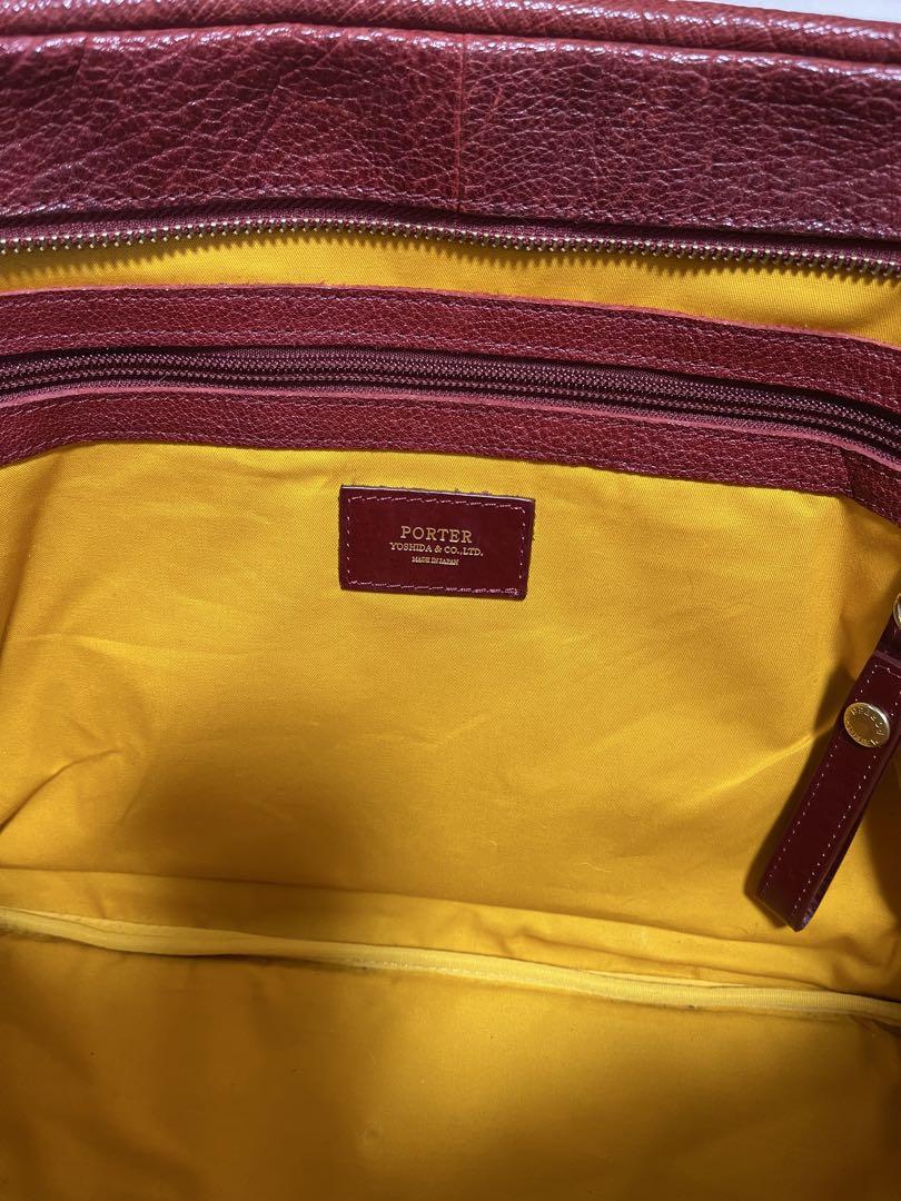 ポーター　PORTER ポーチ付きビジネスバッグ　レッド