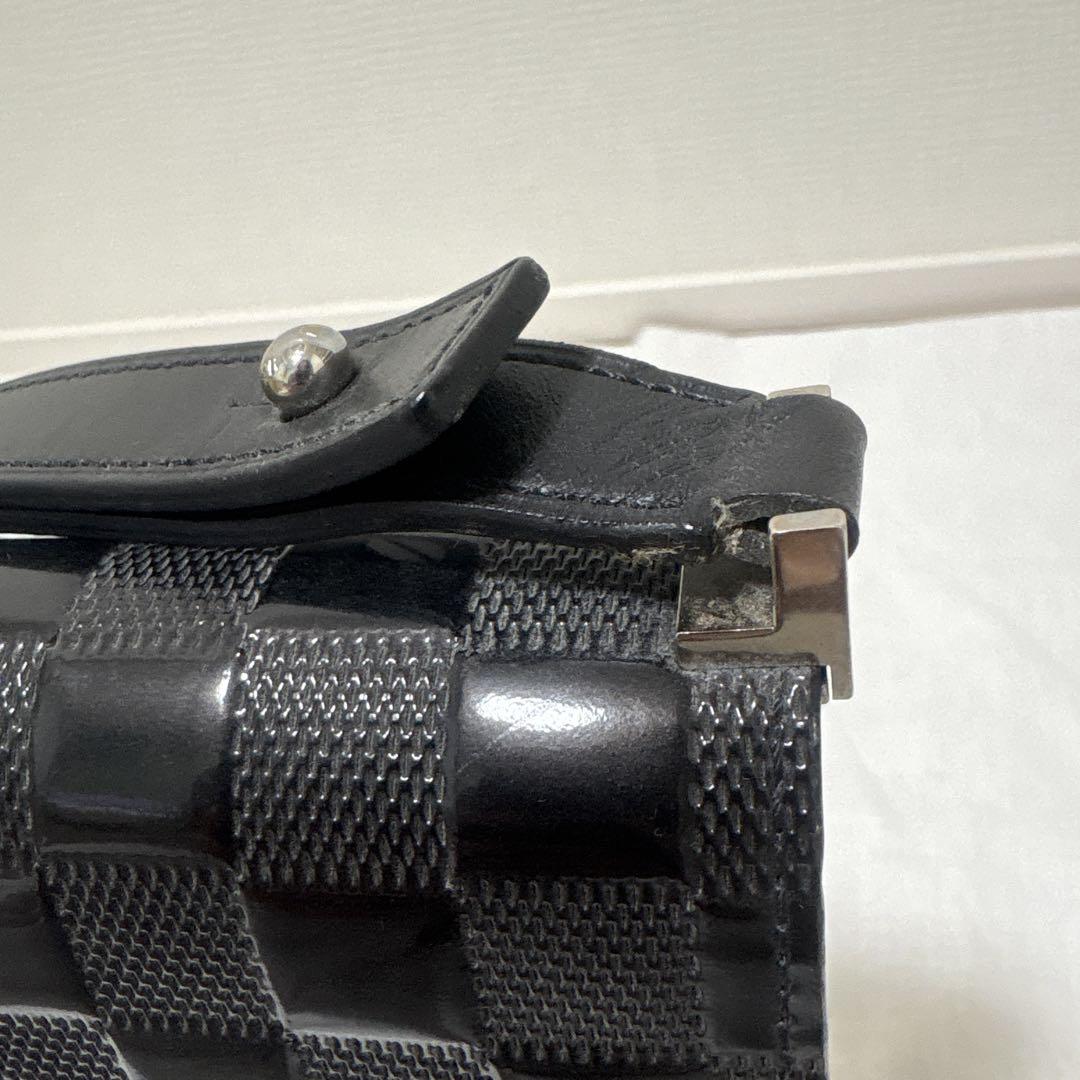 LOUIS VUITTON エナメル　ショルダーバッグ　ブラック