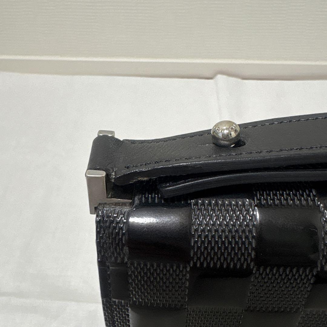LOUIS VUITTON エナメル　ショルダーバッグ　ブラック
