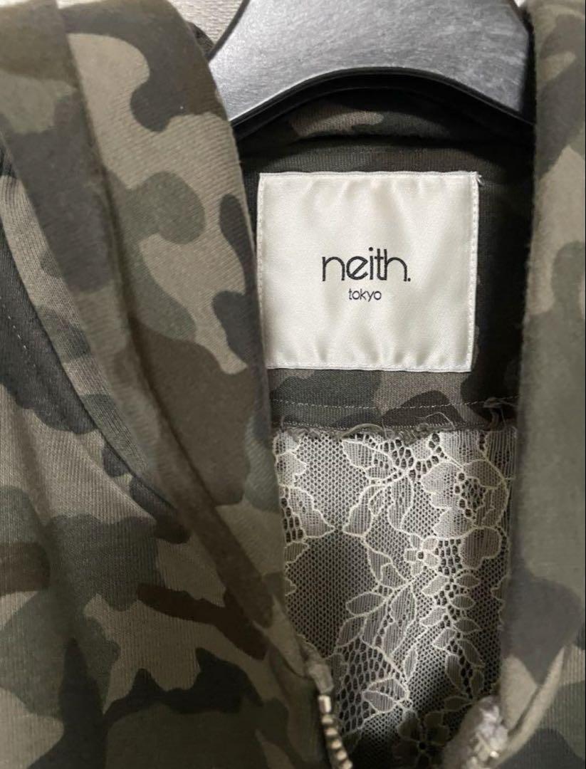 トップス neith.tokyo Layered Crush Hoodie-CAMO