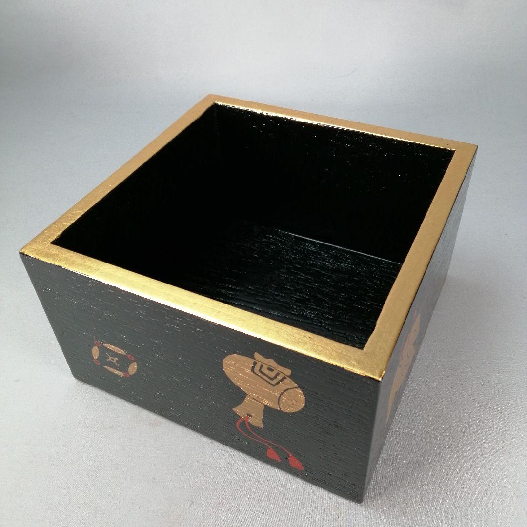 【茶道具】宝尽くし絵 升型菓子器 主菓子 正月 節分 菓子器171