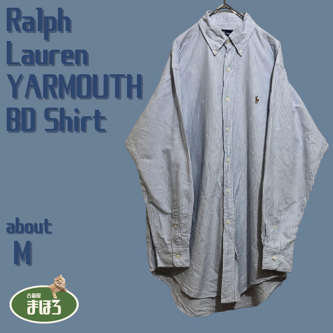 90sラルフローレンRalphLaurenボタンダウンシャツYARMOUTH刺繍