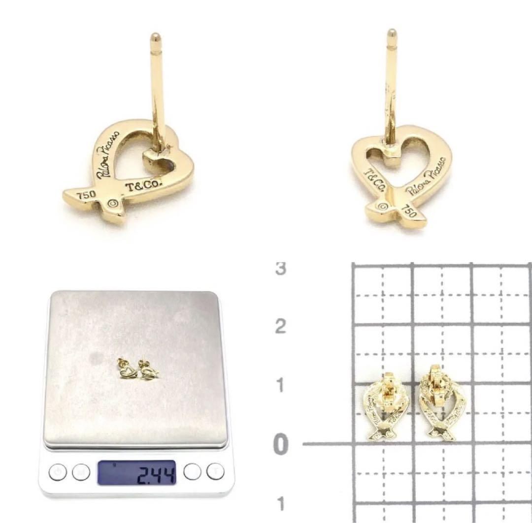 TIFFANY K18 ティファニー　ラビングハートピアス