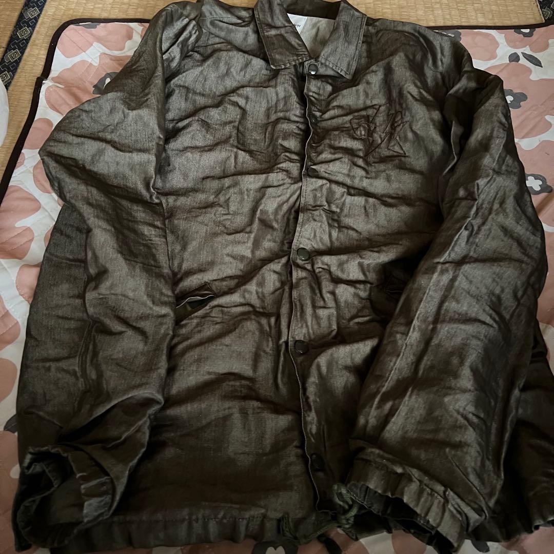 REVOLVER リボルバー ロングコーチジャケット メタル混紡 シワ加工 44XL LL REVOLVER