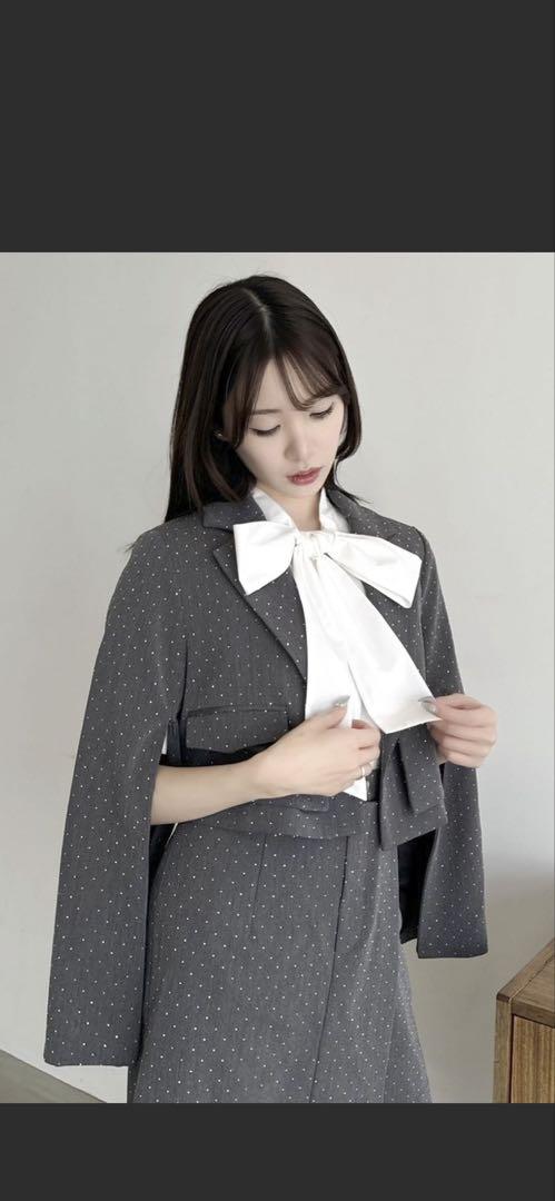 dazzlin ドット柄 グレー セットアップ