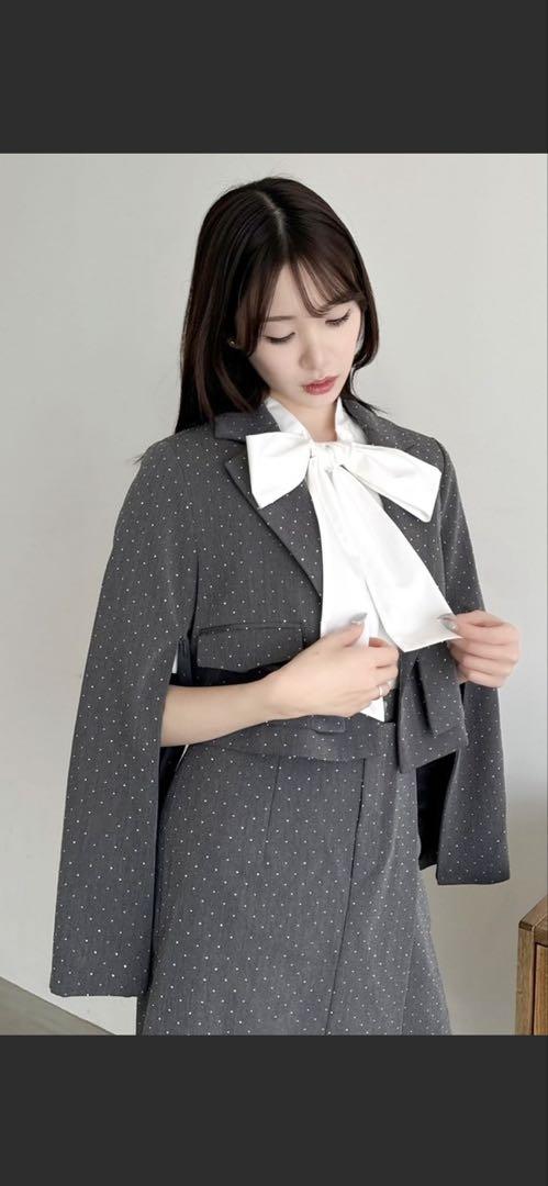 dazzlin ドット柄 グレー セットアップ