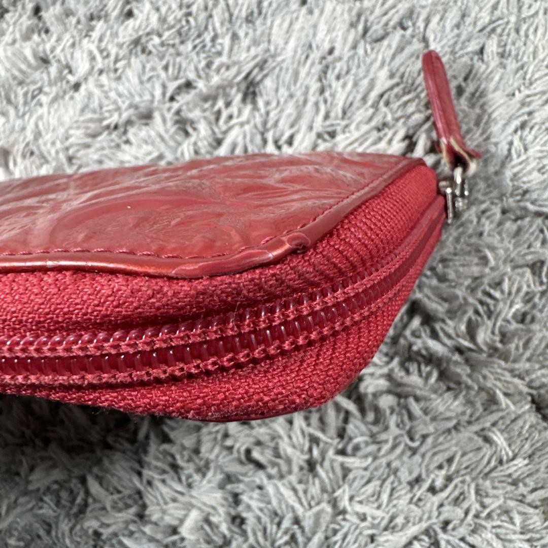CHANEL シャネル アイコンライン パテントレザー ジップウォレット
