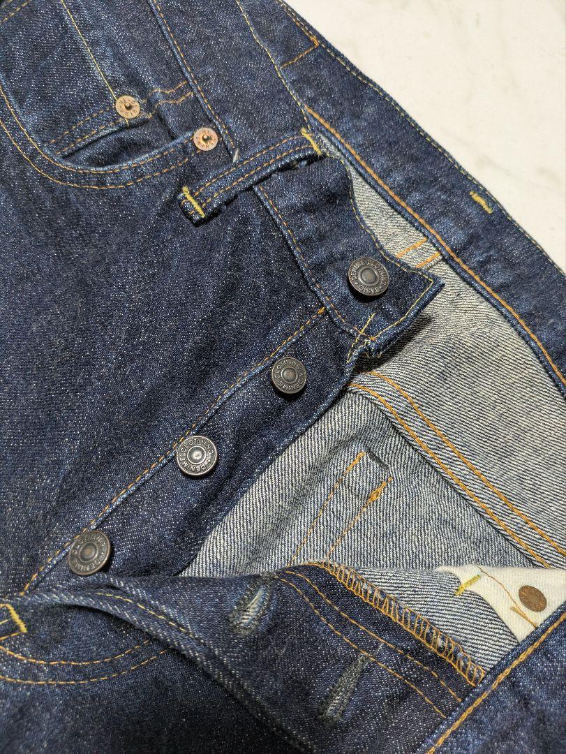 美品】旧DENIME 66デニム オリゾンティ 濃紺 革パッチ W32