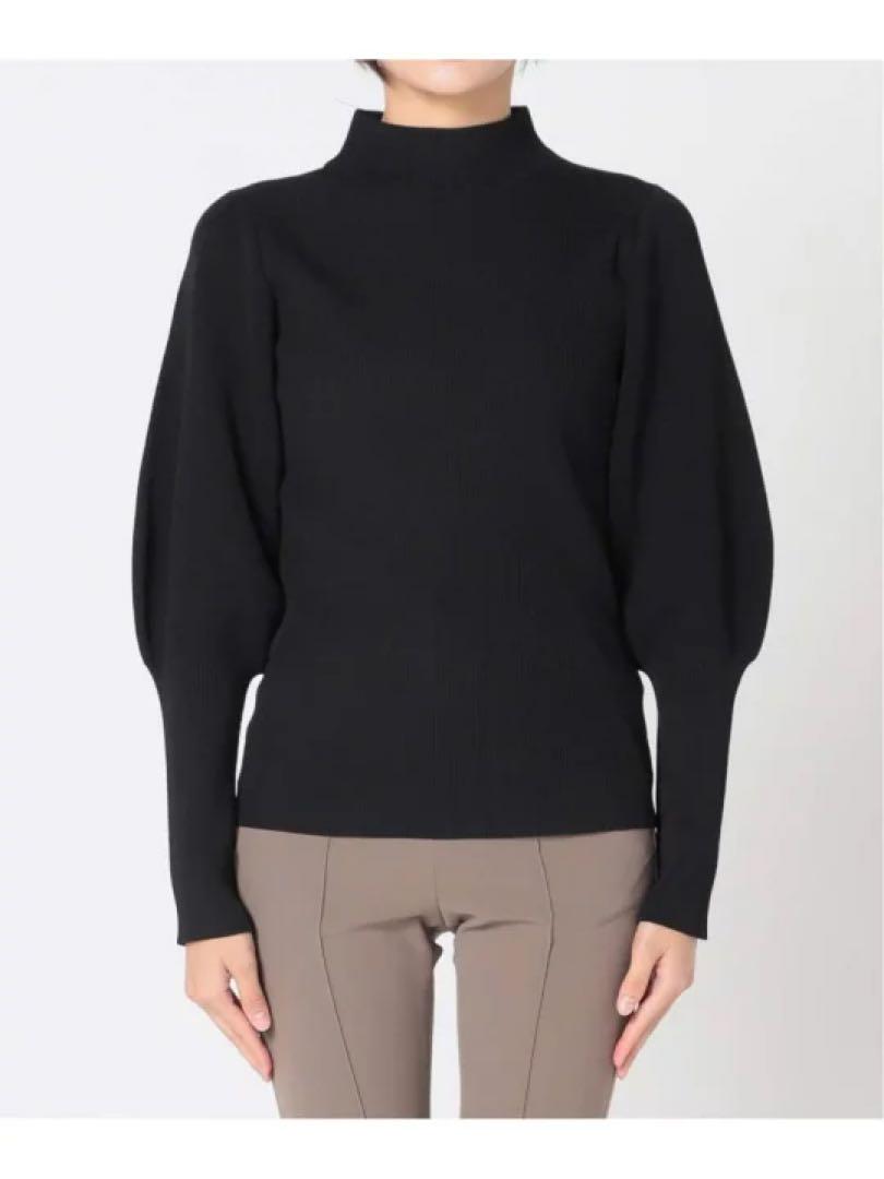 新品タグ付き NOBLEノーブル♡バルーンスリーブニット リブ ブラック黒