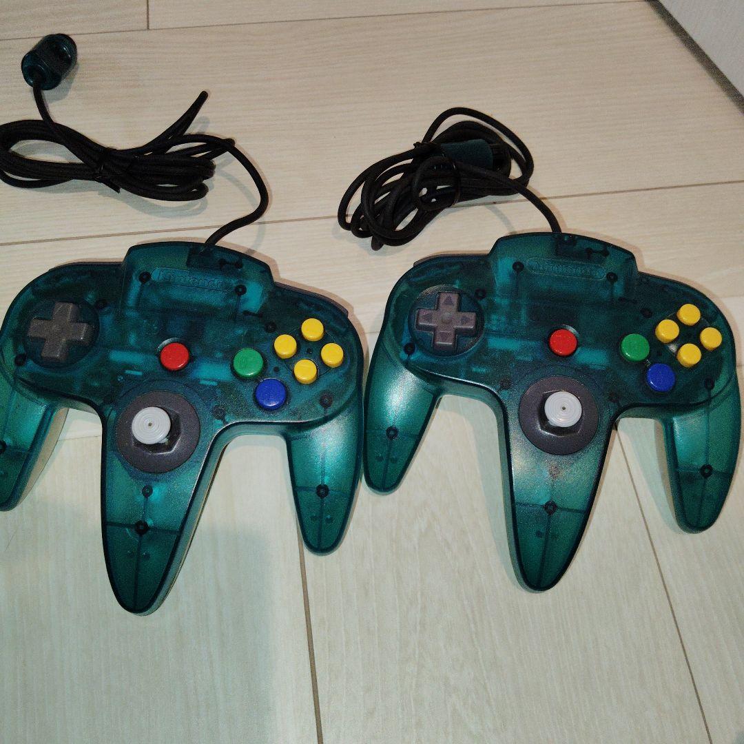 【美品】ニンテンドー64 コントローラー　クリアブルー　2個セット